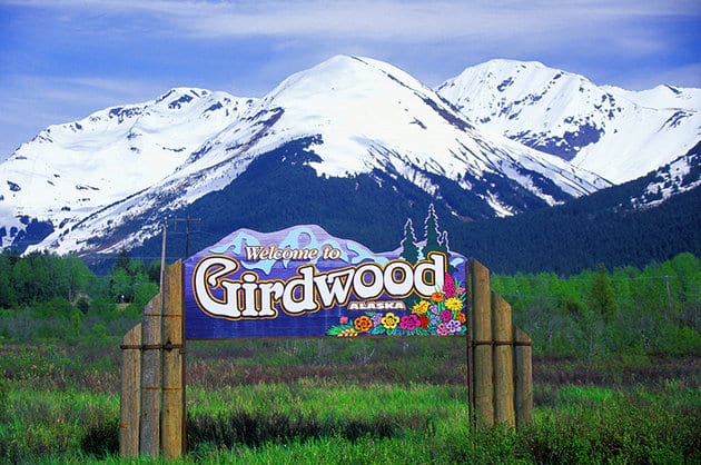 Welcome Sign To Girdwood Alaska