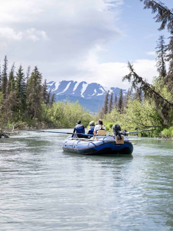 Kenai River Canyon rafting trips are an option on our fishing packages