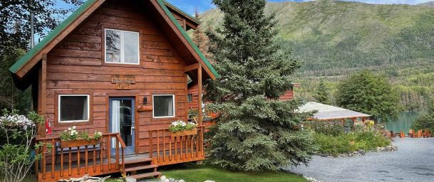 Kenai Riverside cabin located at Drifters Lodge in Cooper Landing Alaska